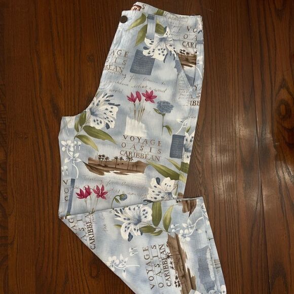 Caribbean Joe Crop Pants Size 8 - Picture 2 of 5